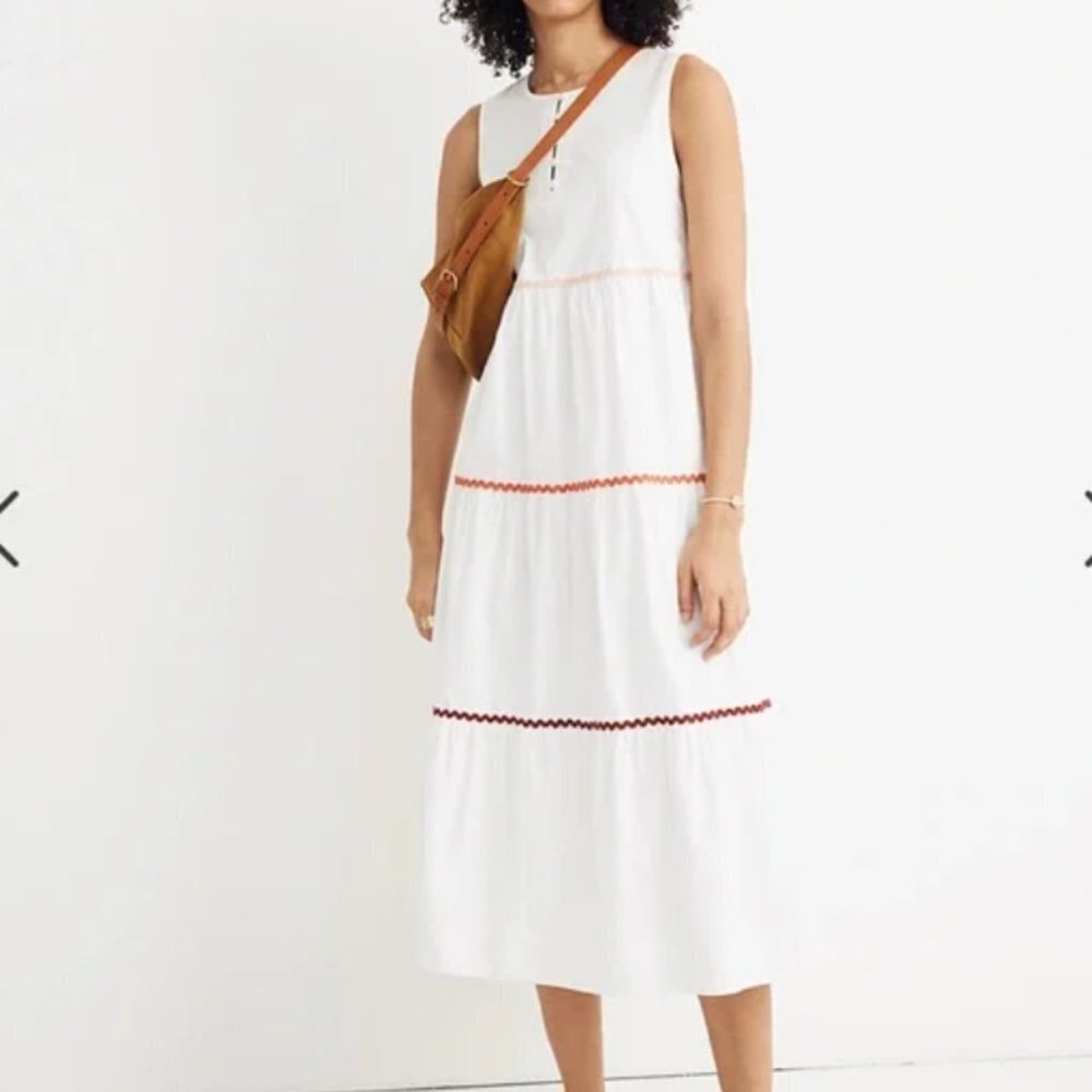 Madewell Rickrack Cattail Tiered Dress